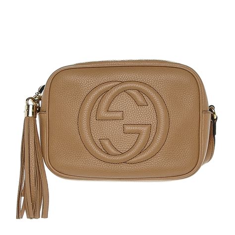 gucci soho camelia|GUCCI Pebbled Calfskin Small Soho Disco Bag Camelia.